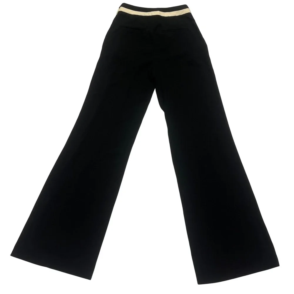 H&M Black and Cream Wide Leg Tuxedo Stripe Dress Pants - Picture 6 of 7
